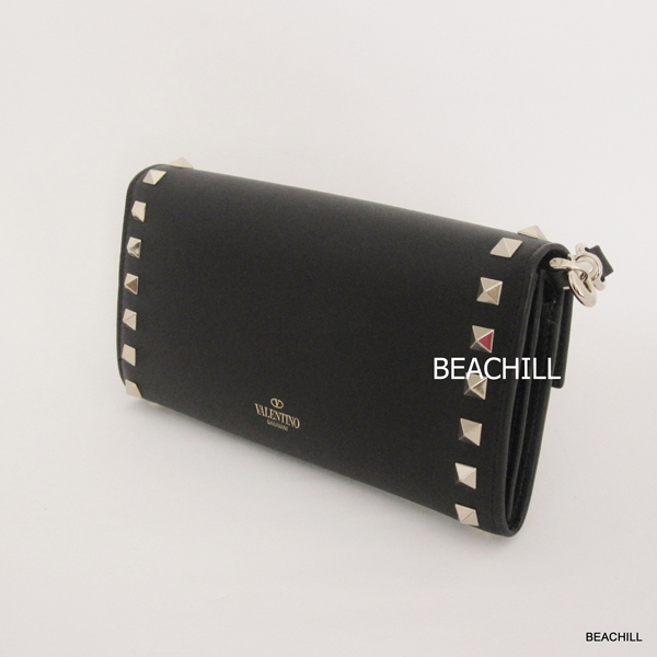 ヴァレンティノスーパーコピー ヴァレンティノ 人気RockStud 持ち手付き長財布“BLACK”LW0P0225BOL